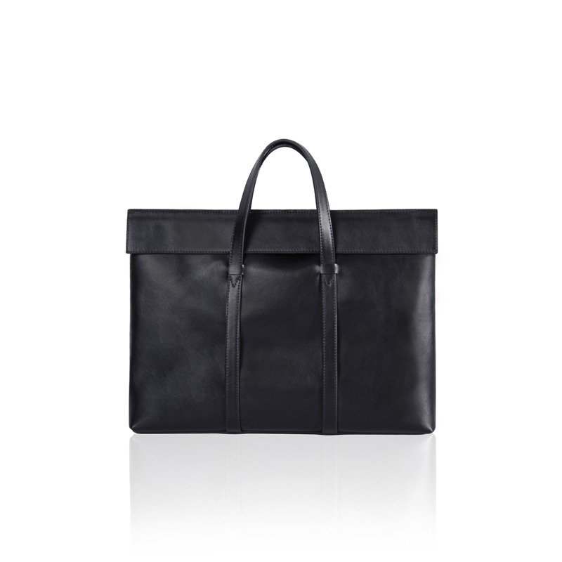 TREBLE Z / SQUARE 真皮手提包 黑色 - 手提包/手提袋 - 真皮 黑色