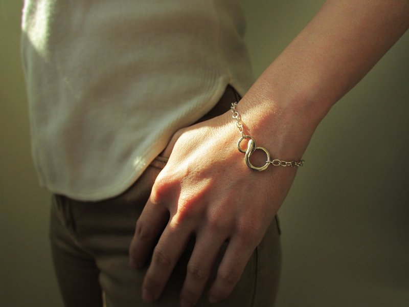 infinity snake bracelet 无限8手链 | 送礼 生日礼 生肖 蛇 发财 - 手链/手环 - 银 银色
