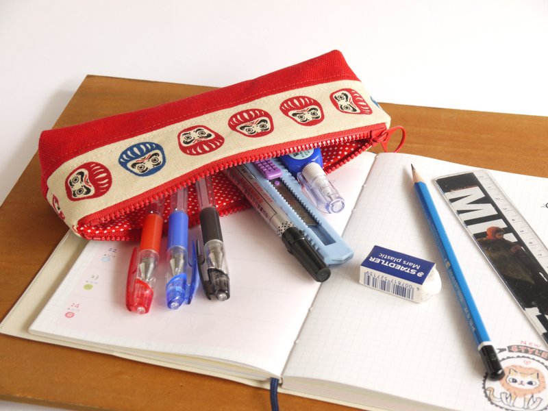 不倒翁福神 拼接立体笔袋 - 热血红 / 红色~* - 铅笔盒/笔袋 - 其他材质 红色