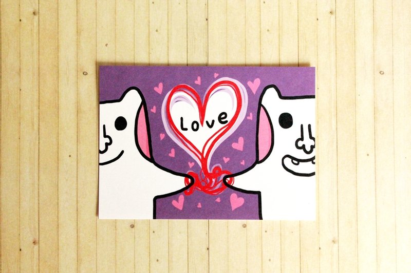 Love*明信片 - 卡片/明信片 - 纸 