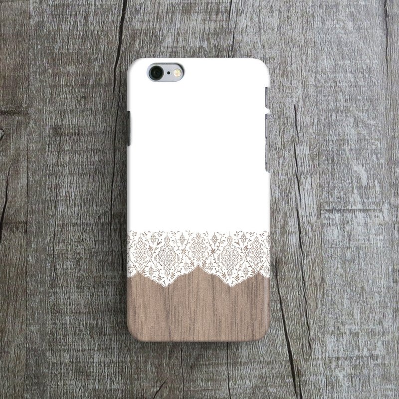 OneLittleForest - 原创手机保护壳- iPhone 7, iPhone 6 , iPhone SE  蕾丝拼接 - 手机壳/手机套 - 塑料 白色