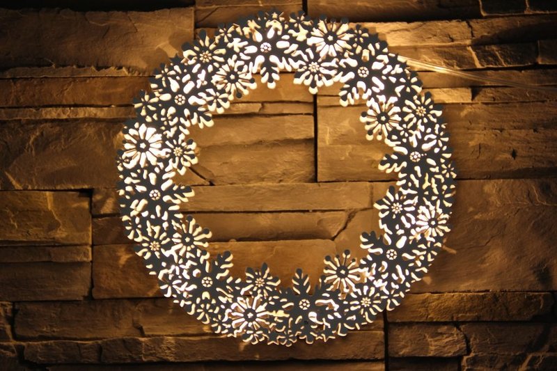 北欧图腾花 - 灯具/灯饰 - 木头 白色