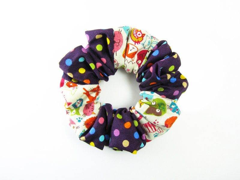 手工大肠圈/发圈/发束 [23-Crazy about cats 为猫痴狂] - 发饰 - 其他材质 紫色