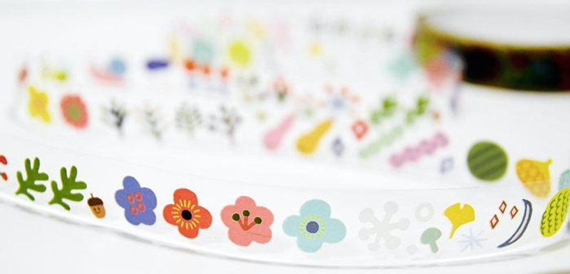 &Cabinet 装饰胶带 - Flower - 纸胶带 - 塑料 粉红色