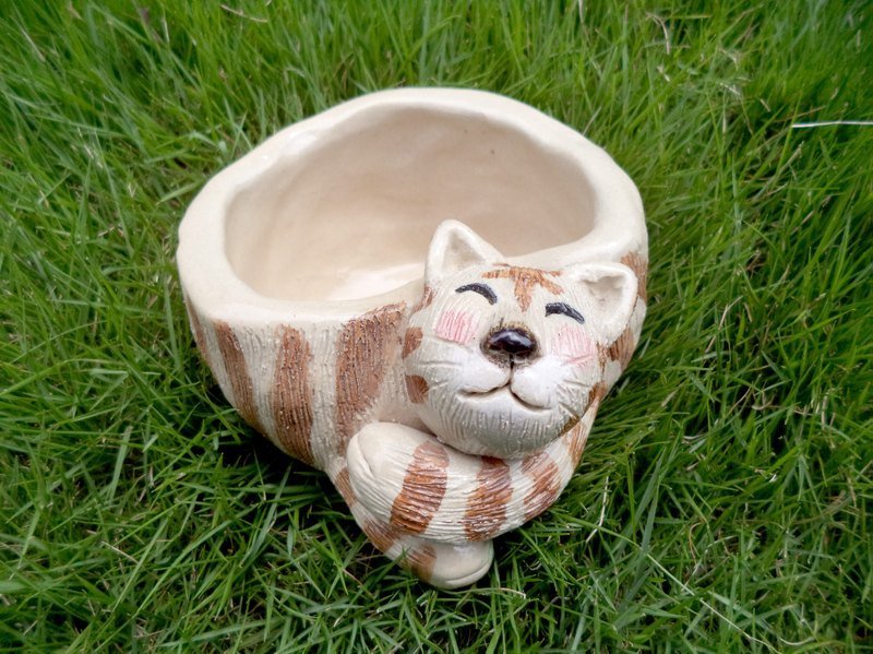 虎斑喵~ - 花瓶/陶器 - 其他材质 多色