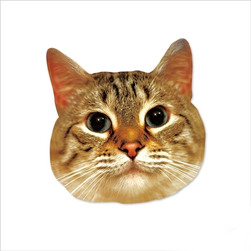 女孩寓所 :: 日本Mark's-虎斑猫咪大头明信片 - 卡片/明信片 - 纸 多色