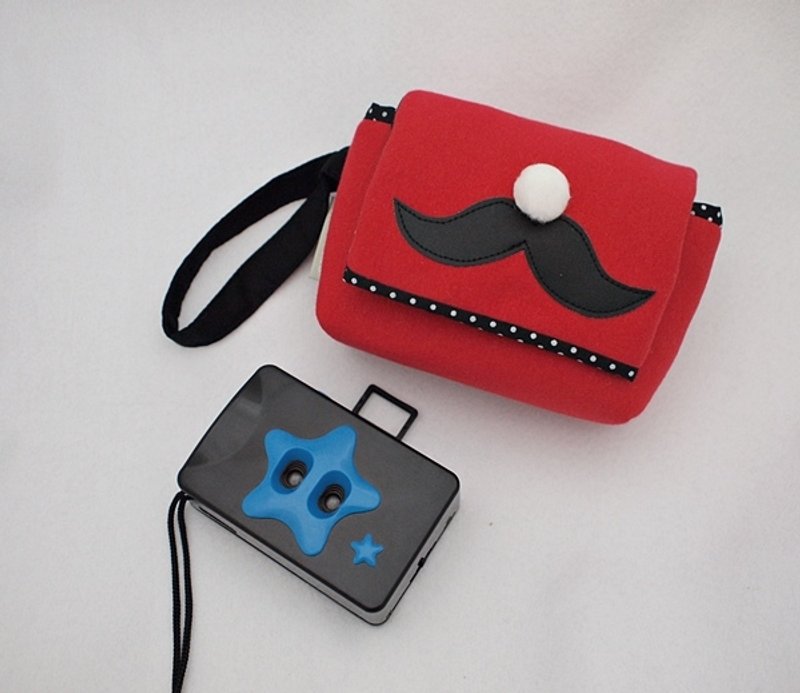 hairmo。翘胡子简约拉链手提相机包-红(单眼/类单眼) - 相机包/相机袋 - 其他材质 红色