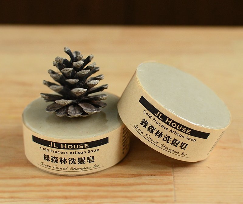 绿森林洗发手工皂-冷制皂, 头皮SPA,菊花散 雪松迷迭香苦橙精油 - 沐浴用品 - 植物．花 绿色