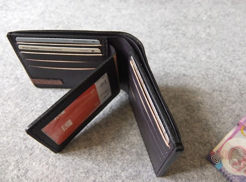 8卡+双照片+双钞票+双内袋真皮短夹 - 皮夹/钱包 - 真皮 多色