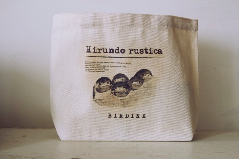 Birdink｜ 小帆布袋 < 一群幼燕 > - 手提包/手提袋 - 纸 