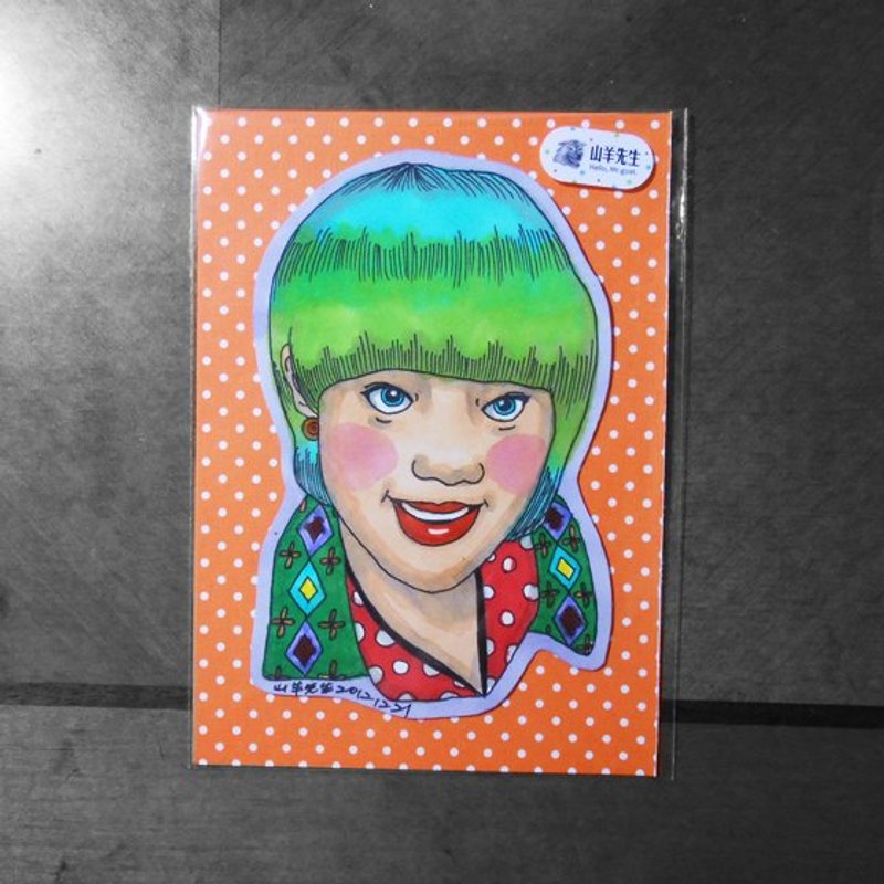 手绘迷你人像订制 - 订制画像 - 纸 多色