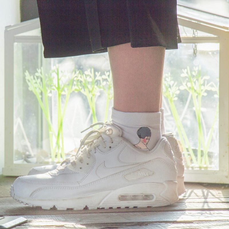 甜蜜生活 优雅女孩 无痕袜 - 袜子 - 棉．麻 白色