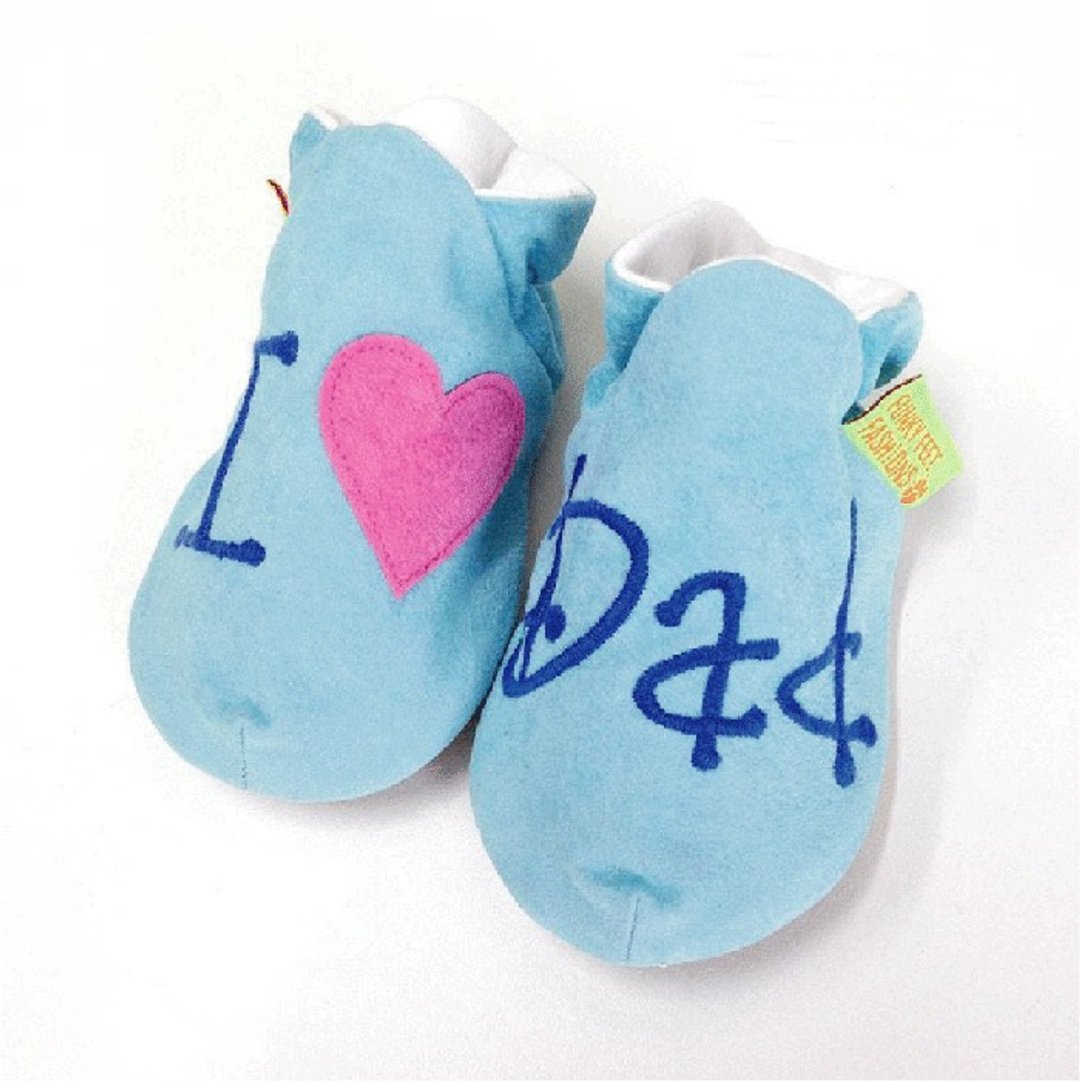 【英国手工鞋FunkyFeet Fashions】我爱爸爸blue学步鞋 - 童装鞋 - 其他材质 粉红色