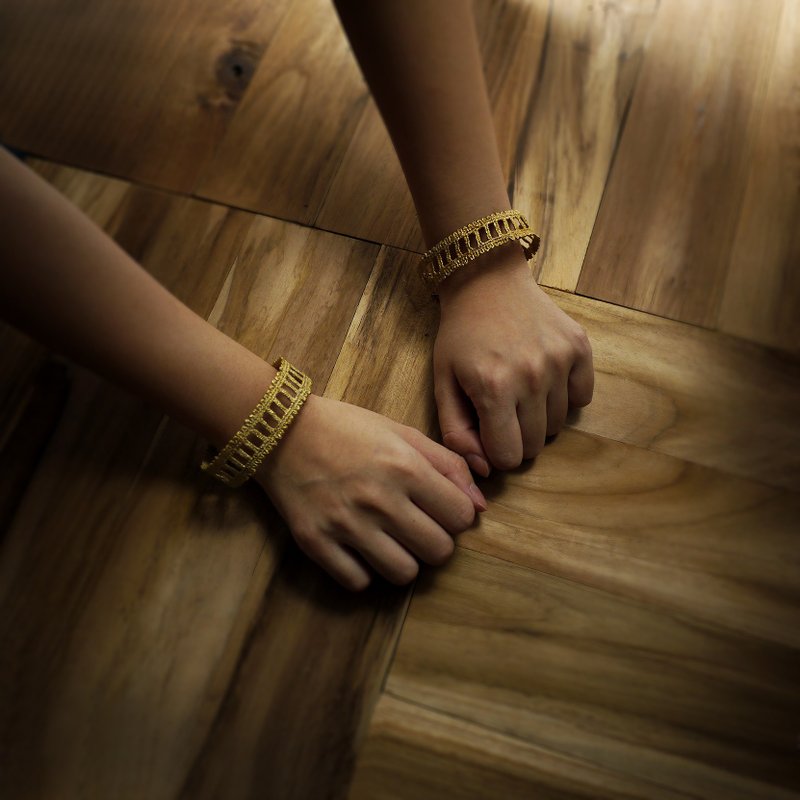 法式金属蕾丝手环/金色Choccy - 手链/手环 - 其他金属 金色