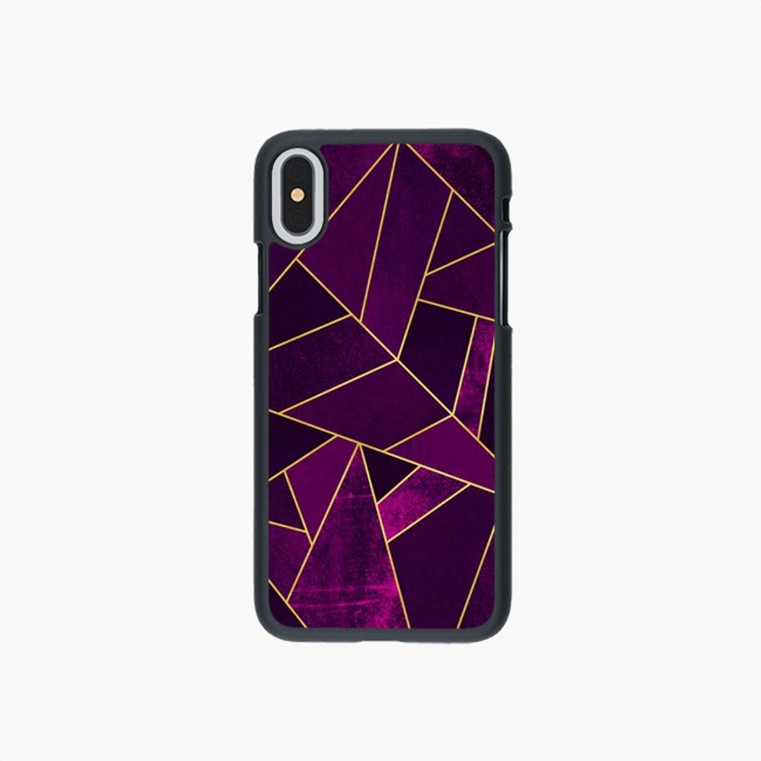 Phone Case - 手机壳 - Purple Stone / Gold Lines - 手机壳/手机套 - 塑料 紫色