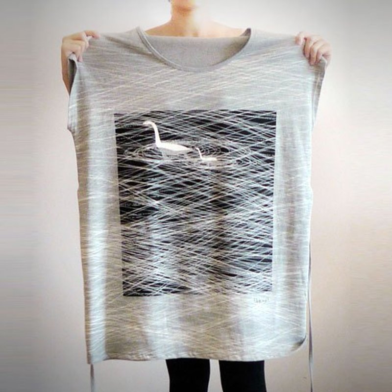 ：Urb.【拍立得. 水怪】女/ 多穿法 x 创意绑绳款/onesize - 洋装/连衣裙 - 棉．麻 灰色