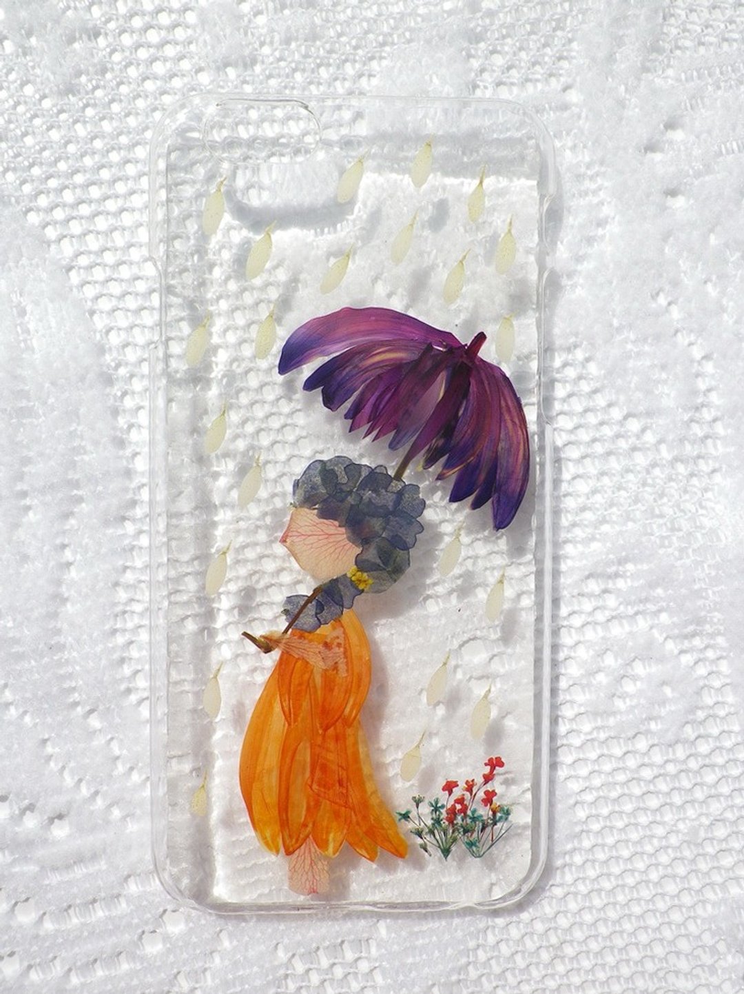 Anny's workshop手作押花手机保护壳，适用于Apple iphone 6，等待 - 手机壳/手机套 - 塑料 