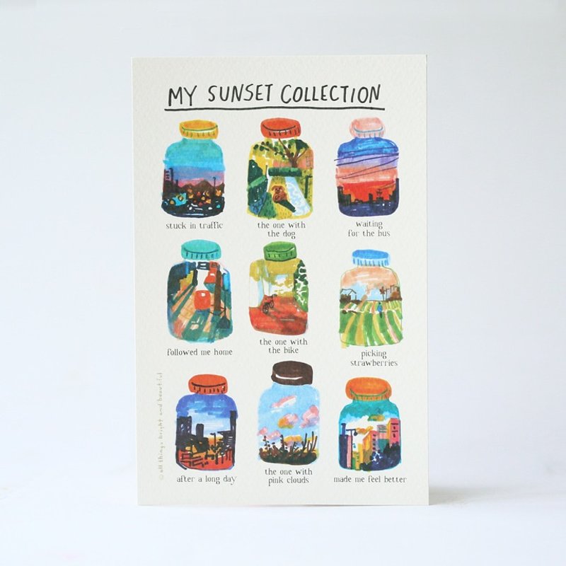 我的夕阳系列 明信片 - 卡片/明信片 - 纸 多色