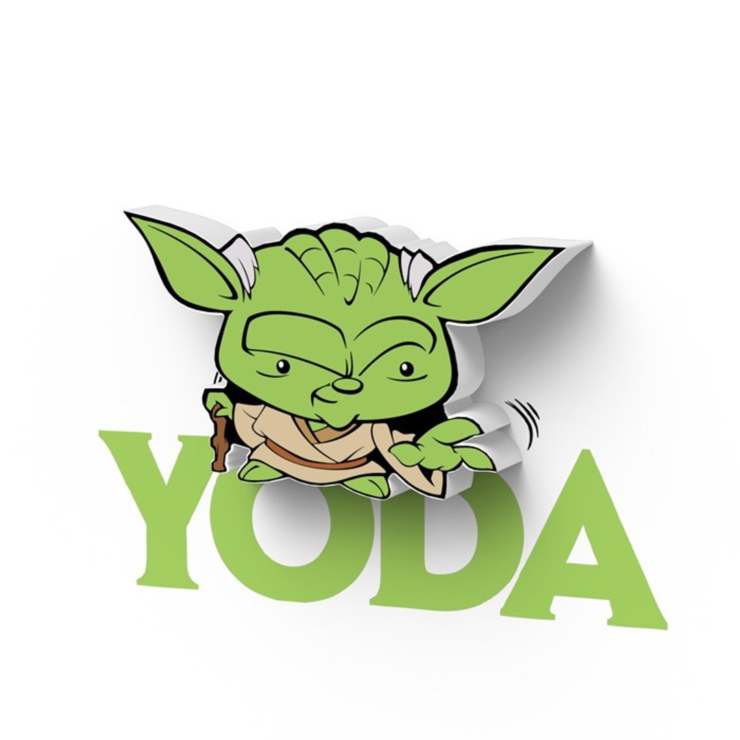 3D Light FX - Star Wars EP7 Mini Series Yoda - 3D立体迷你灯 星际大战EP7系列 尤达大师 - 灯具/灯饰 - 塑料 绿色