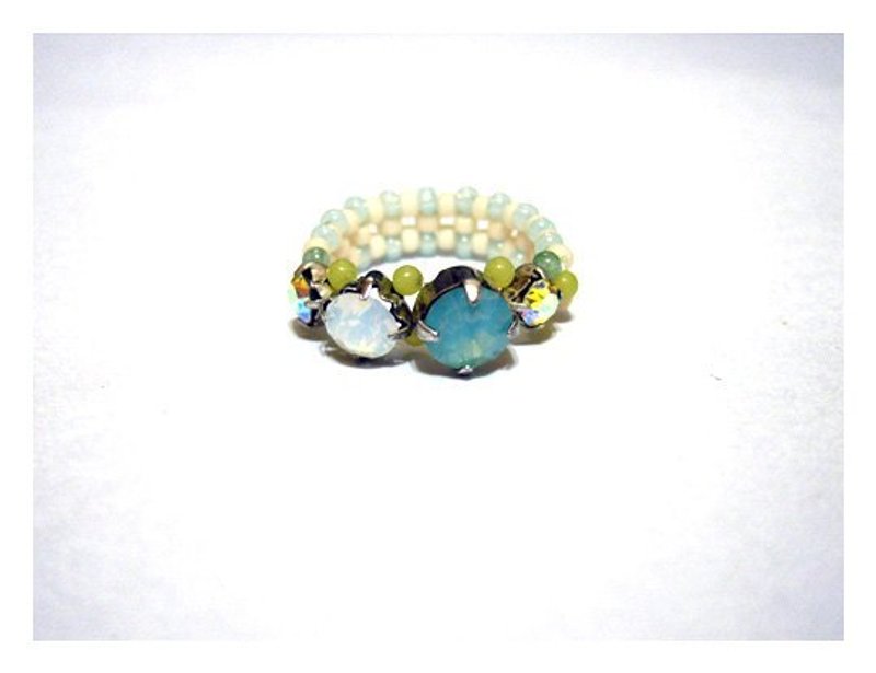 编织戒-湖水绿 - 戒指 - 其他材质 绿色