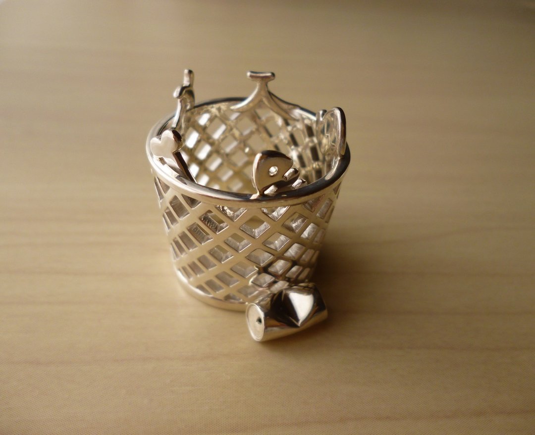 Trash Can Ring - 戒指 - 其他金属 银色