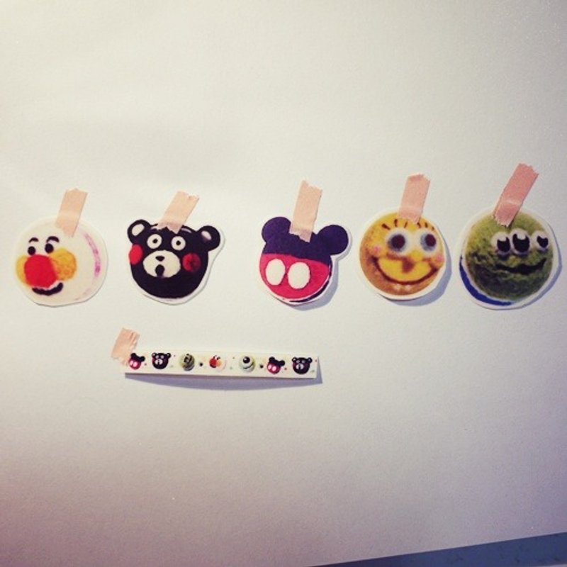 HanJu's羊毛儿-马卡龙+花边带 自创透明小贴纸 - 贴纸 - 防水材质 多色