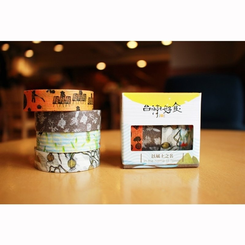 台湾好食 -菊水制造- story tape和纸胶带 - 以风土之名(4入) - 纸胶带 - 压克力 多色