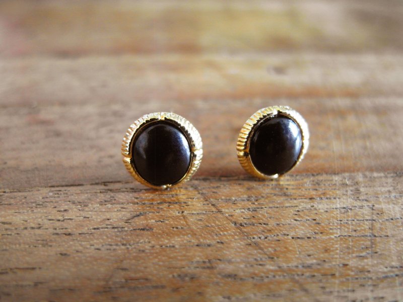 复时品【早期手工针式耳环：黑鸟】 - 耳环/耳夹 - 其他金属 黑色