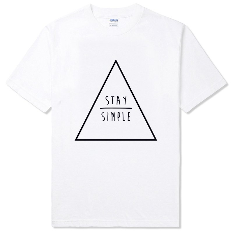 STAY SIMPLE Triangle 短袖T恤 2色 保持简单三角形几何设计礼物 - 男装上衣/T 恤 - 棉．麻 多色