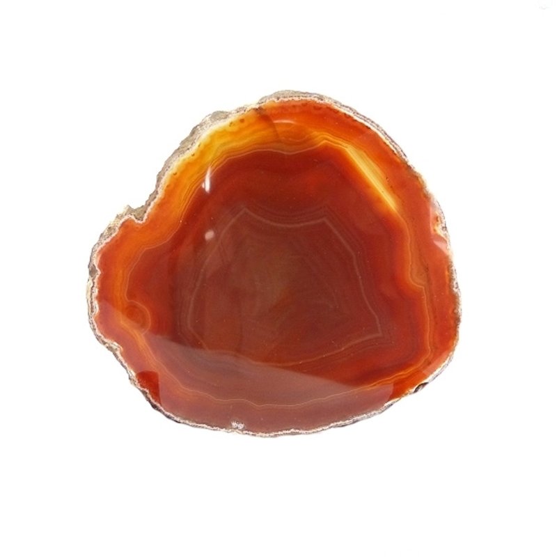 【MSA 品酒矿石杯垫】(玛瑙色系) 玛瑙天然矿石酒杯垫 摆饰石雕刻字艺术品(附赠小木架) - 酒杯/酒器 - 其他材质 橘色