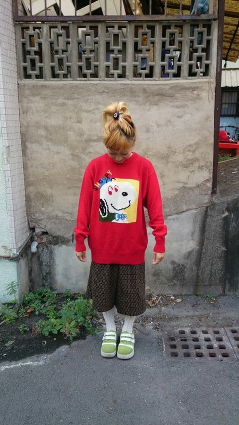 Snoopy毛衣!!脱臼! !古着!! - 女装针织衫/毛衣 - 其他材质 红色