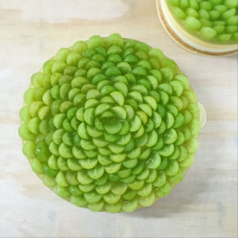 8寸白葡萄柠檬生奶酪蛋糕 - 咸派/甜派 - 新鲜食材 绿色