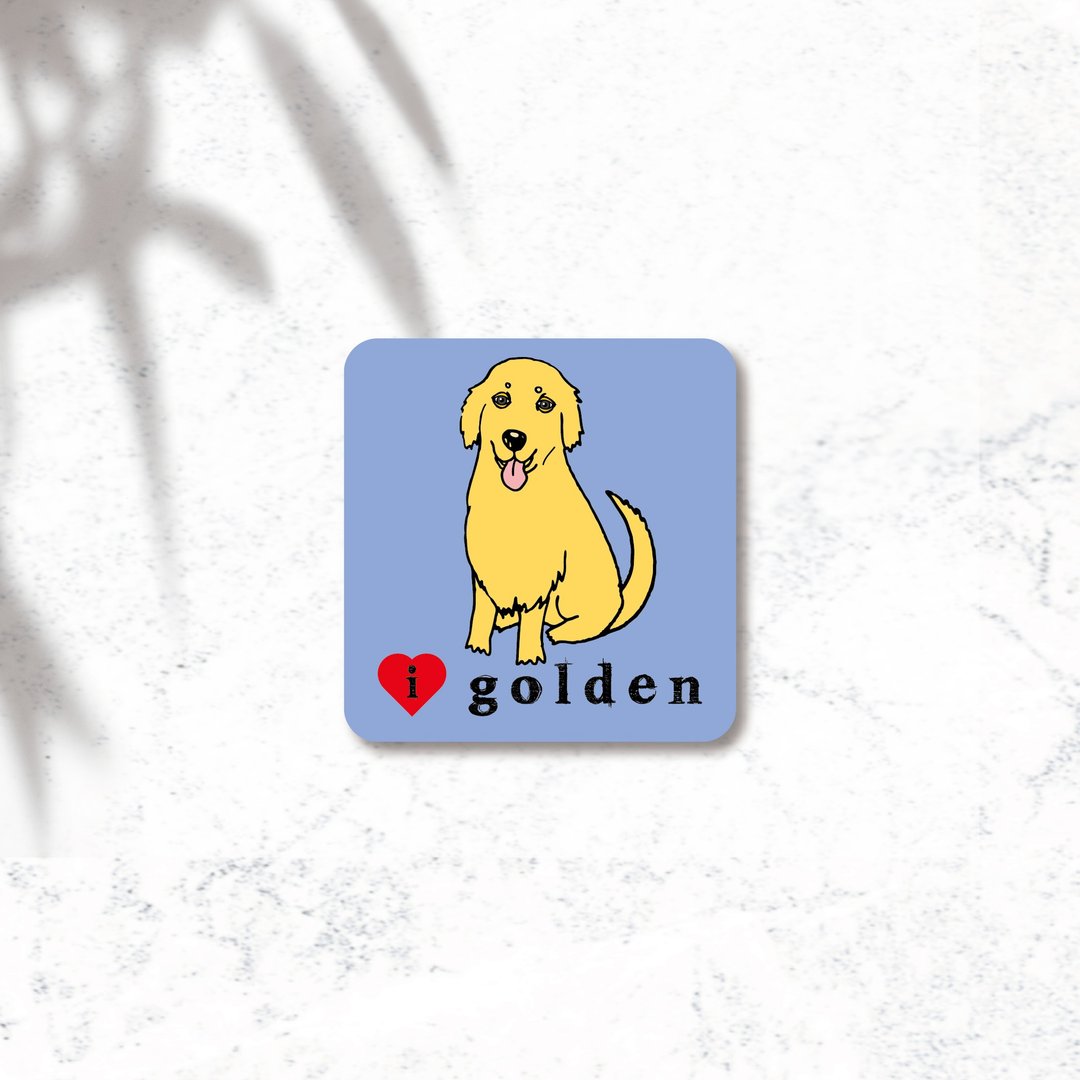 PL插画设计-防水动物贴纸-黄金猎犬 巴哥犬 柴犬 吉娃娃 - 贴纸 - 纸 多色