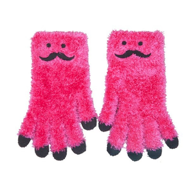 触控手套-小毛怪-胡子款-桃红 - 其他 - 其他材质 多色