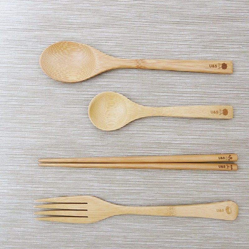 好多。竹制餐具  4选3 - 厨房用具 - 竹 灰色