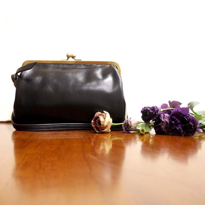 牛奶盒包_黑色 - 侧背包/斜挎包 - 真皮 黑色