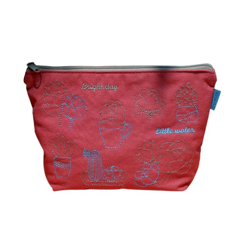 U-PICK原品生活 多肉植物化妆包 卫生巾收纳包 - 化妆包/杂物包 - 棉．麻 