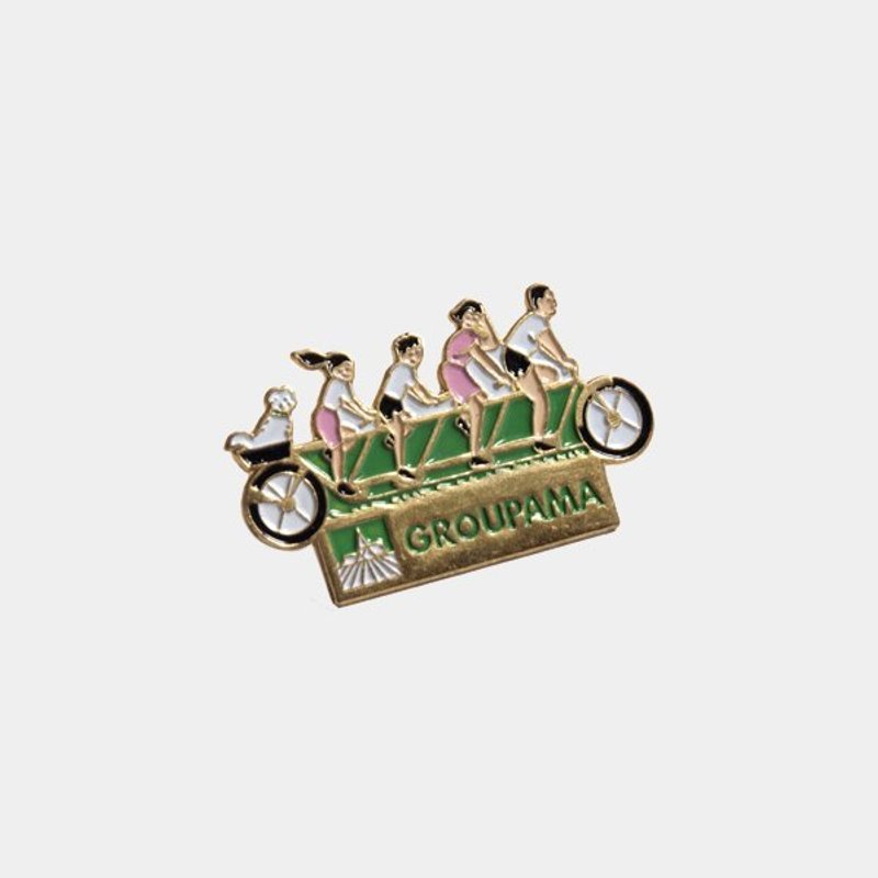 │moderato│Go!Go!Bicycle!脚踏车旅行别针胸章徽章/乐活.小文艺.旅行 - 徽章/别针 - 其他金属 绿色