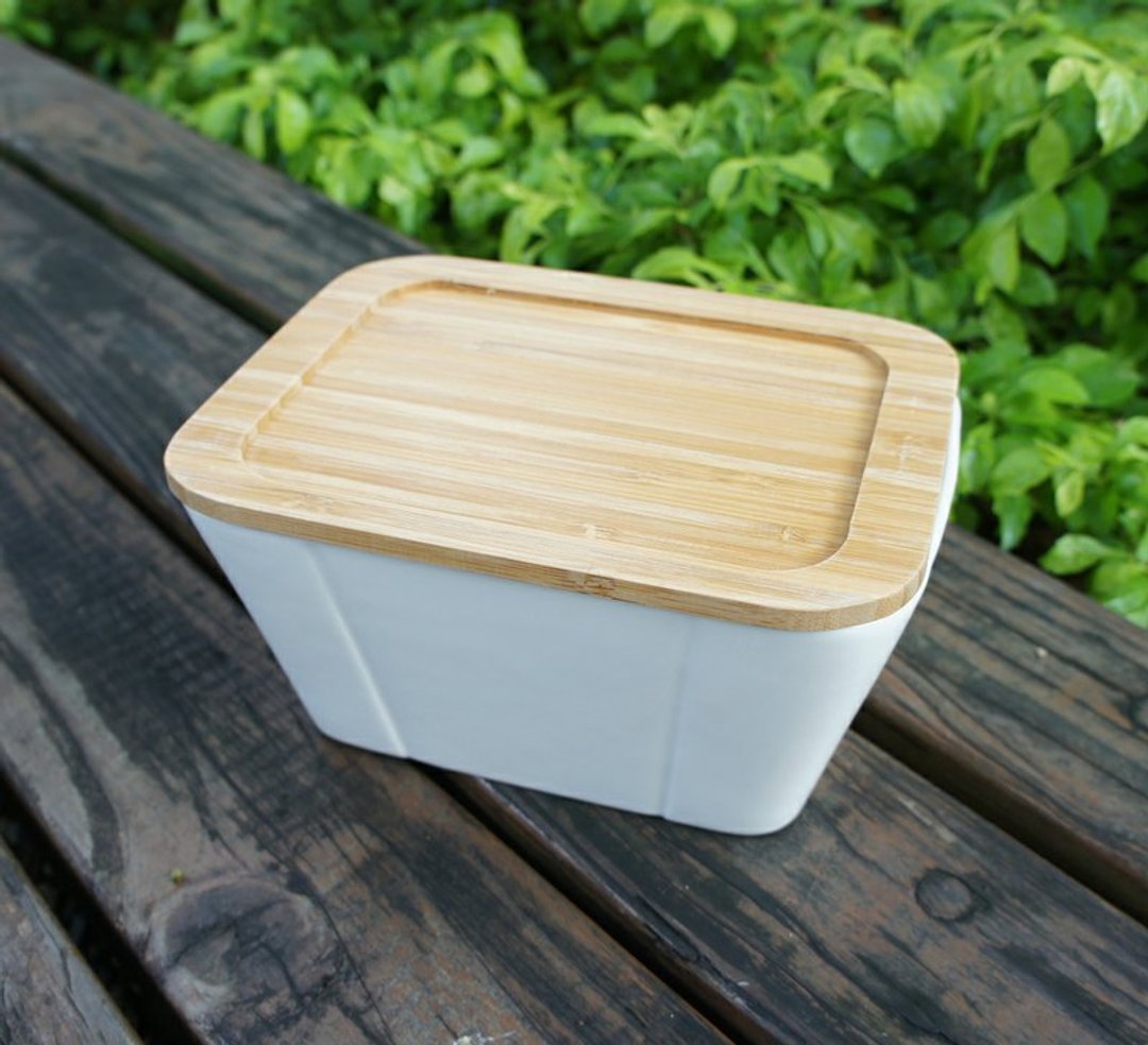 天然材质好生活 : 竹盖食器 porcelain tableware with a bamboo cover - 厨房用具 - 竹 白色