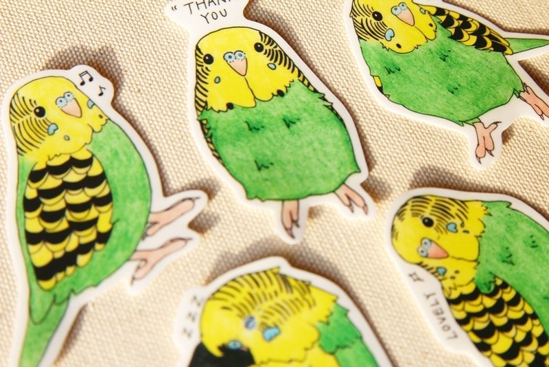 绿虎皮 手绘防水贴纸组 - 贴纸 - 其他材质 