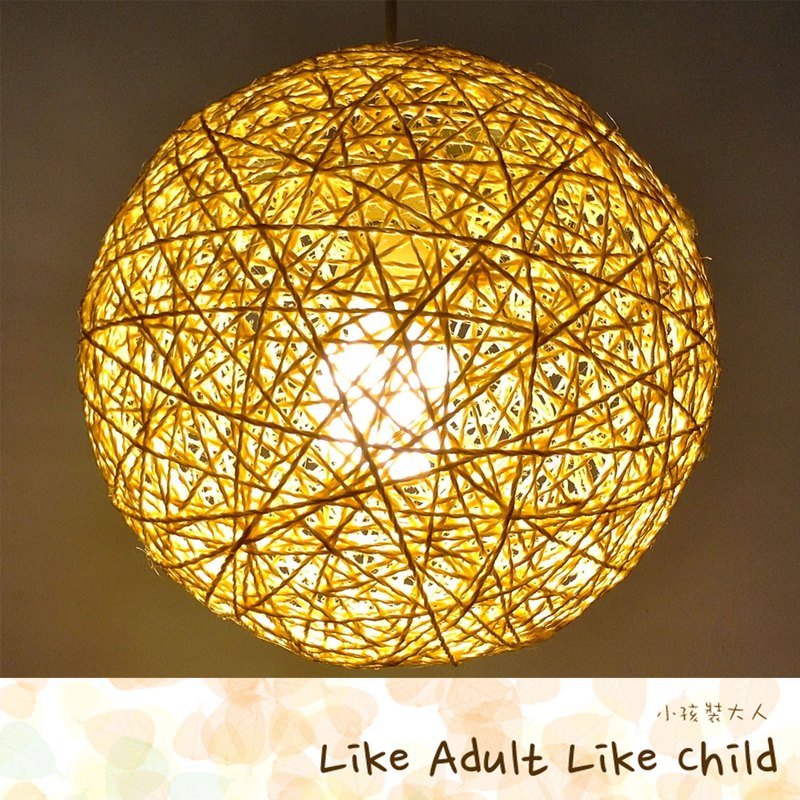 草编灯罩 - 灯具/灯饰 - 植物．花 卡其色