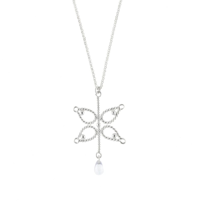 I-Shan13  花形扭丝项链 - 项链 - 纯银 银色