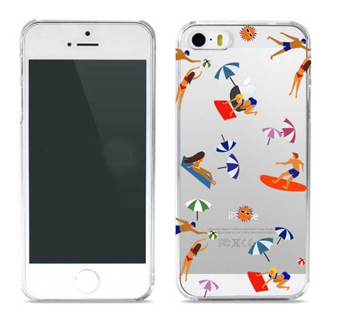 女孩寓所 :: wiggle wiggle  x iphone 5/5s 透明手机壳-夏日海滩 - 手机壳/手机套 - 塑料 多色