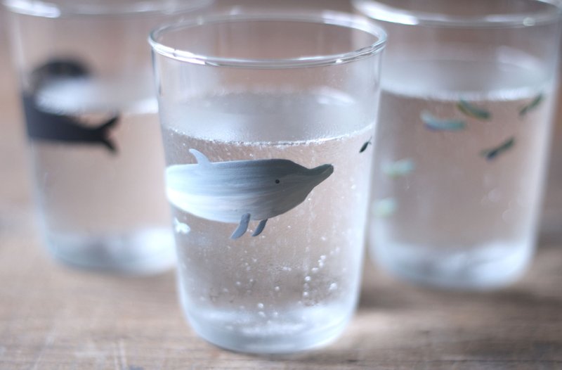 花之良展 § 小海豚冷水杯 - 茶具/茶杯 - 玻璃 白色