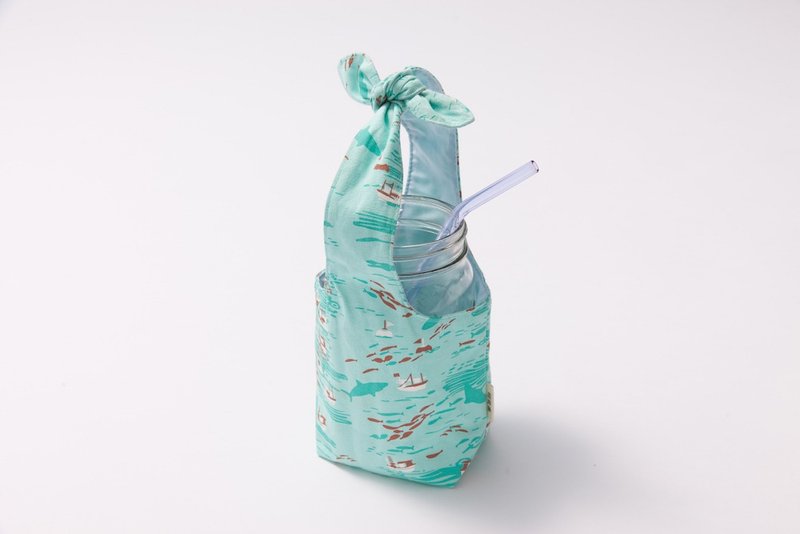 小胖兔耳袋/海的宝物/渔船 薄荷绿 - 水瓶/水壶 - 其他材质 绿色