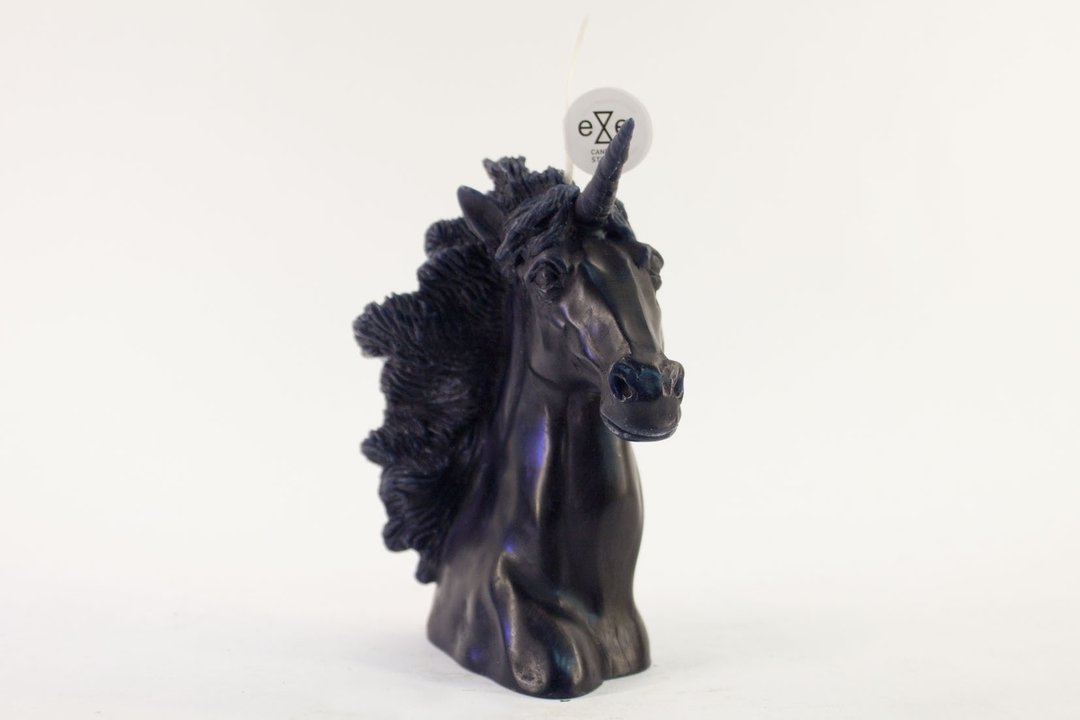 黑色-大独角兽造型蜡烛 Unicorn Candle - 蜡烛/烛台 - 蜡 黑色