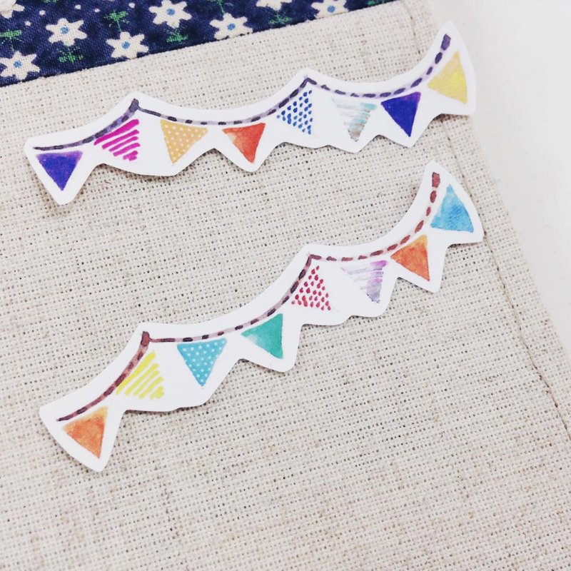 Bon Bon Stickers 欢乐旗帜 贴纸 2入 - 贴纸 - 纸 多色