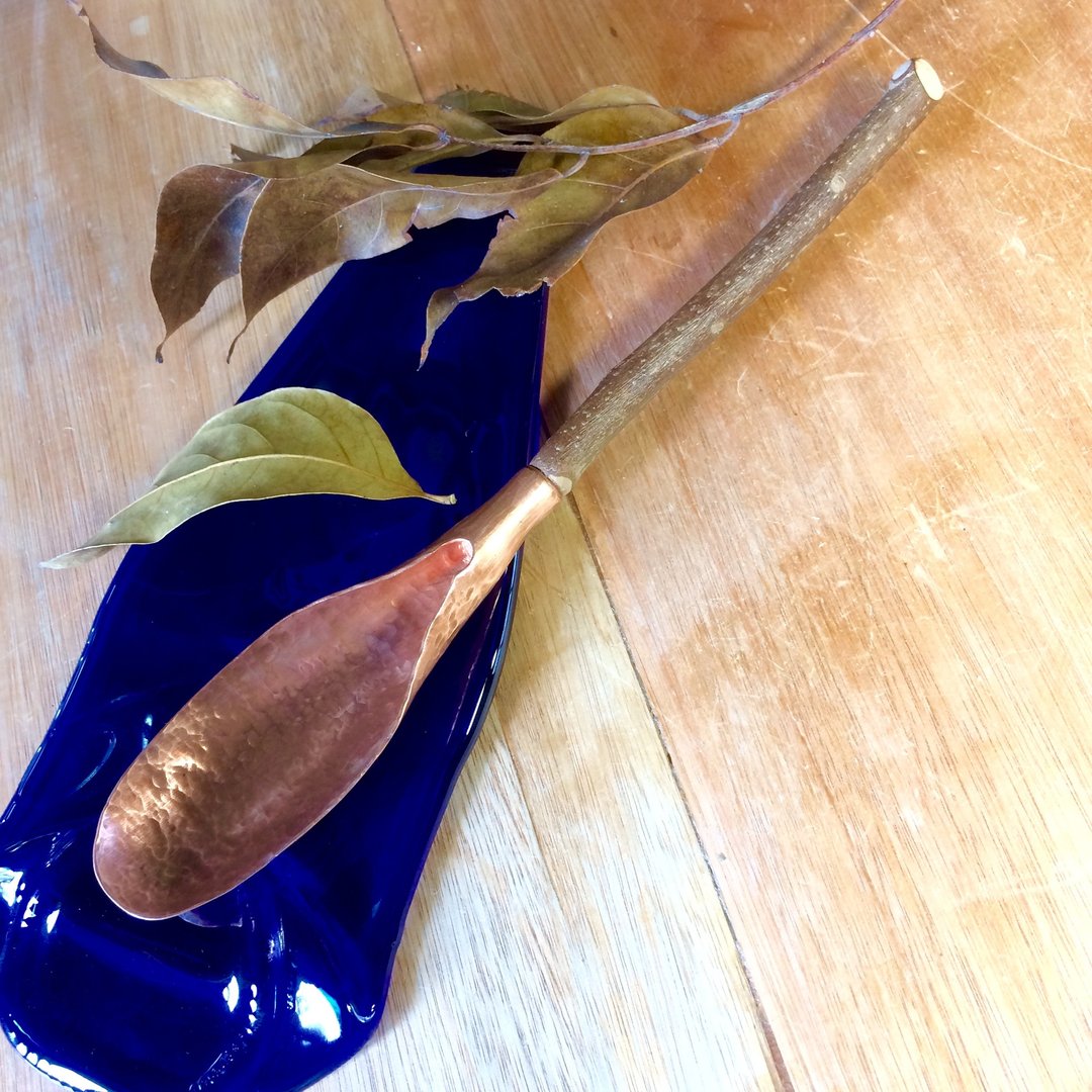 锻敲咖啡豆勺 · 茶则~II - 茶具/茶杯 - 其他金属 咖啡色