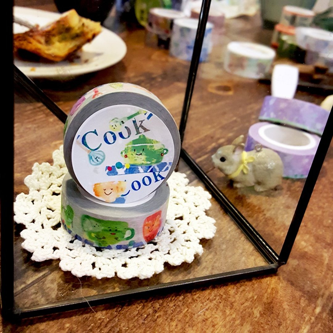 COOK COOK 纸胶带／厨房好帮手 - 纸胶带 - 纸 蓝色