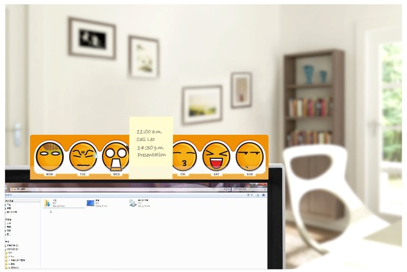 【欧士OSHI】MEMO夹 留言备忘板 - 心情周计划/开学礼物/开学季 - 贴纸 - 塑料 橘色